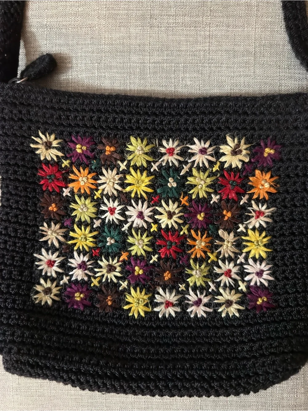 Y2K Liz Claiborne black purse boho style